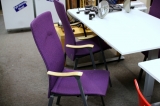 Kinarps metāla ramis, elegants krēsls