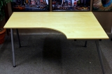 160x120cm biroja galds ar hromētām kājām